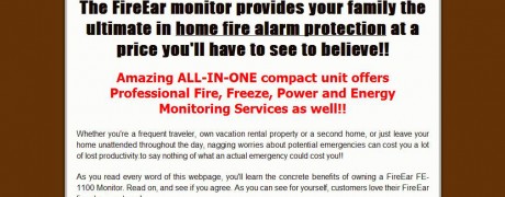 Home Fire Alarm Sales Page