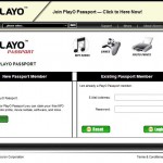 PlayO Brand Website Login/Signup Page