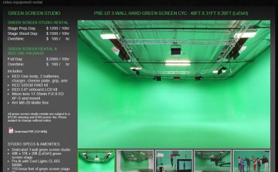 The Greenery Studio Green Screen Page